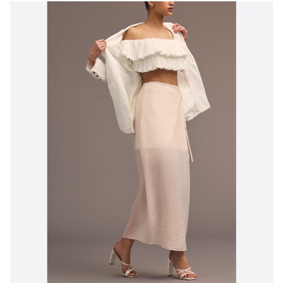 Brand New SUNDAY IN BROOKLYN SHEER WRAP SKIRT - Picture 1 of 9